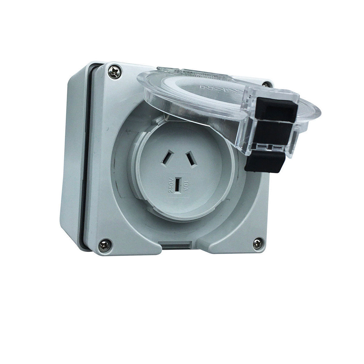 10 Amp 3 pin single phase Caravan Outlet Socket IP66 Weatherproof Industrial