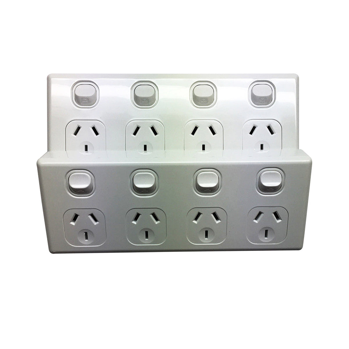 10 Amp Quad GPO x2 Pieces Power Point 4 Gang Electrical Socket 10A SAA