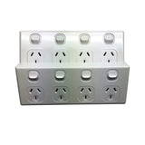 10 Amp Quad GPO x2 Pieces Power Point 4 Gang Electrical Socket 10A SAA