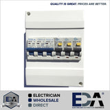 6 Pole Way Switchboard Combination Loaded Complete Enclosure Circuit B &amp; RCBO