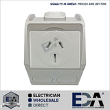 15A Mini Weatherproof Waterproof Single GPO Power Point  15 Amp Socket Outlet