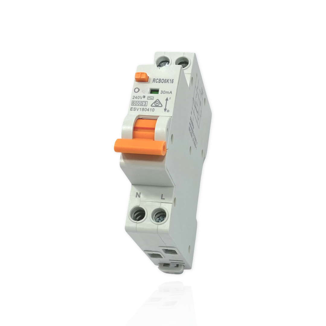 16A RCBO 6KA Single Pole RCD MCB Safety Switch Amp