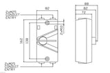 2 X 20 Amp 3 phase Switch Isolator IP66 Weatherproof Industrial Pole Only