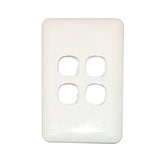 Slim Wafer 4 Gang Light Switch White Bakelight Slimline Electrical