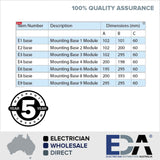 FOUR  WAY base for weatherproof outlets, enclosures, switches conduit ip66 4 way