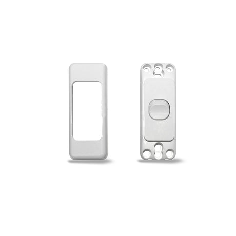 1 Gang Architrave Light Switch Single White Electrical Narrow Arc Slim Arcy