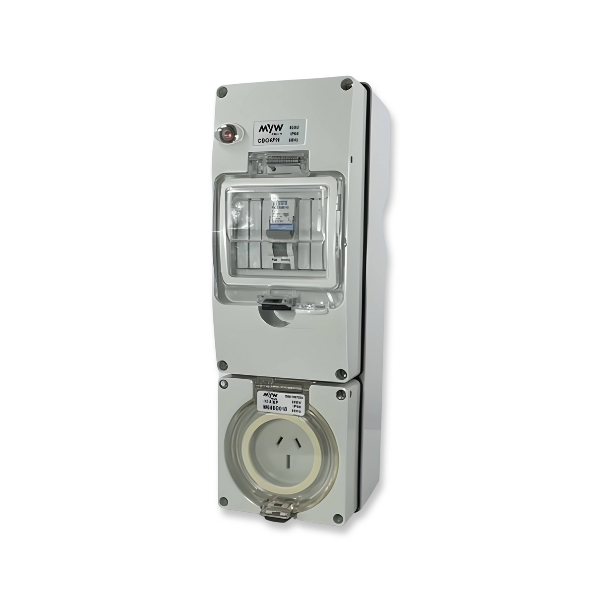 3 pin 15A RCD Protected Combination Outlet 4 Pole Switchboard IP66 16 amp RCBO