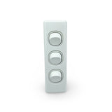 3 Gang Architrave Light Switch Triple White Electrical