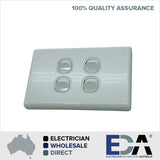 4 gang switch Glass Look With White Cover Plate Electrical