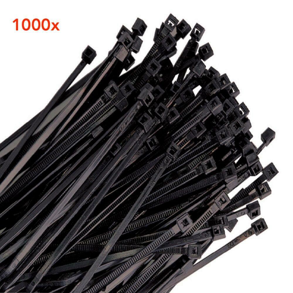 250mm Cable Ties SUPER HEAVY DUTY Bulk Zip Ties UV Stabilised 4.8mm Wide 55 +Kgs