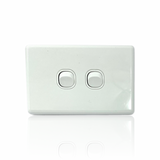 Double 2 Gang Wall Light Switch Electrical