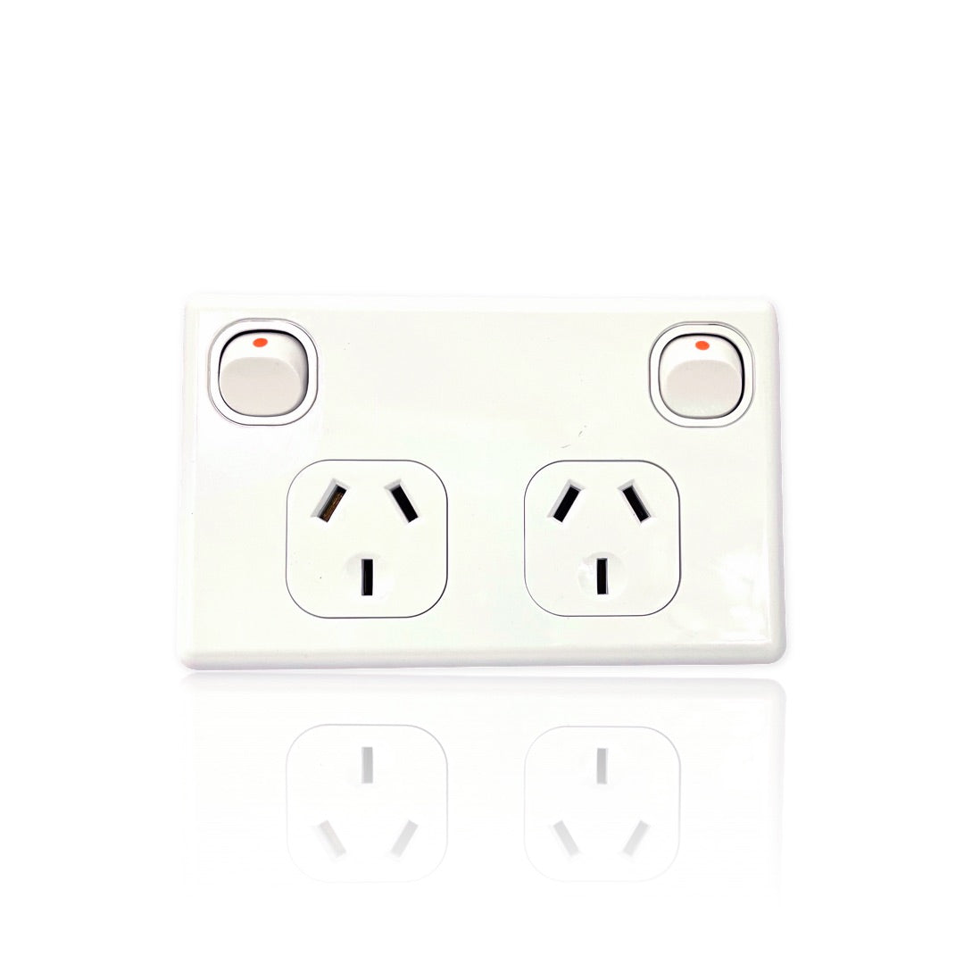 Double Power Point GPO Electrical Socket and Switch