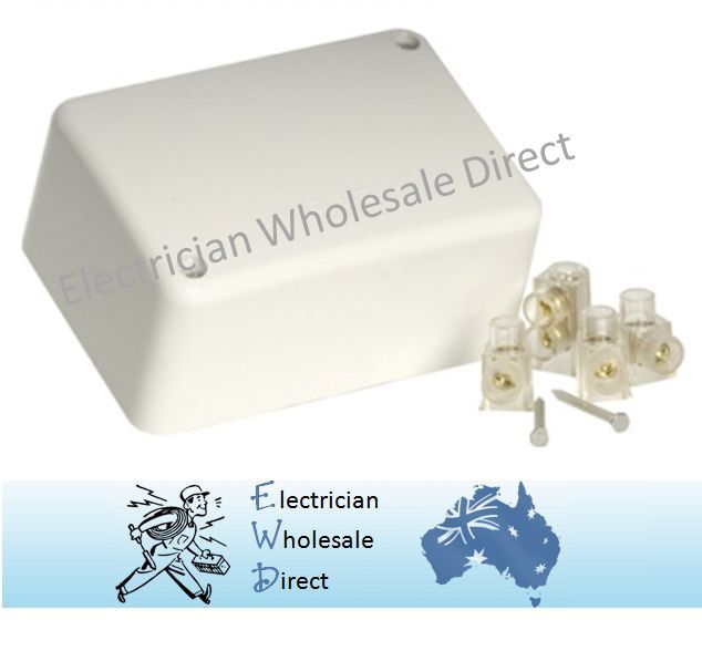 Junction Box Giant Jumbo Size + Single and Double Connectors Electrical