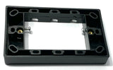 Mounting Block BLACK 16mm Slim for Switches and GPO's Strong Multiple Fixings