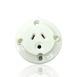 Plug Base Surface Socket Flush or Panel Mount With Round Earth Outlet 240v 3 Pin