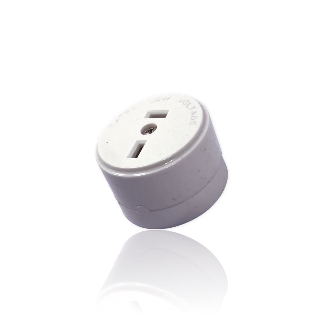 Plug Base Surface Socket Two Straight Pin 32V 15V Polarised 2 Pin Socket Outlet