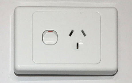 Power Point Switch GPO Socket Outlet Double 2000 White Single