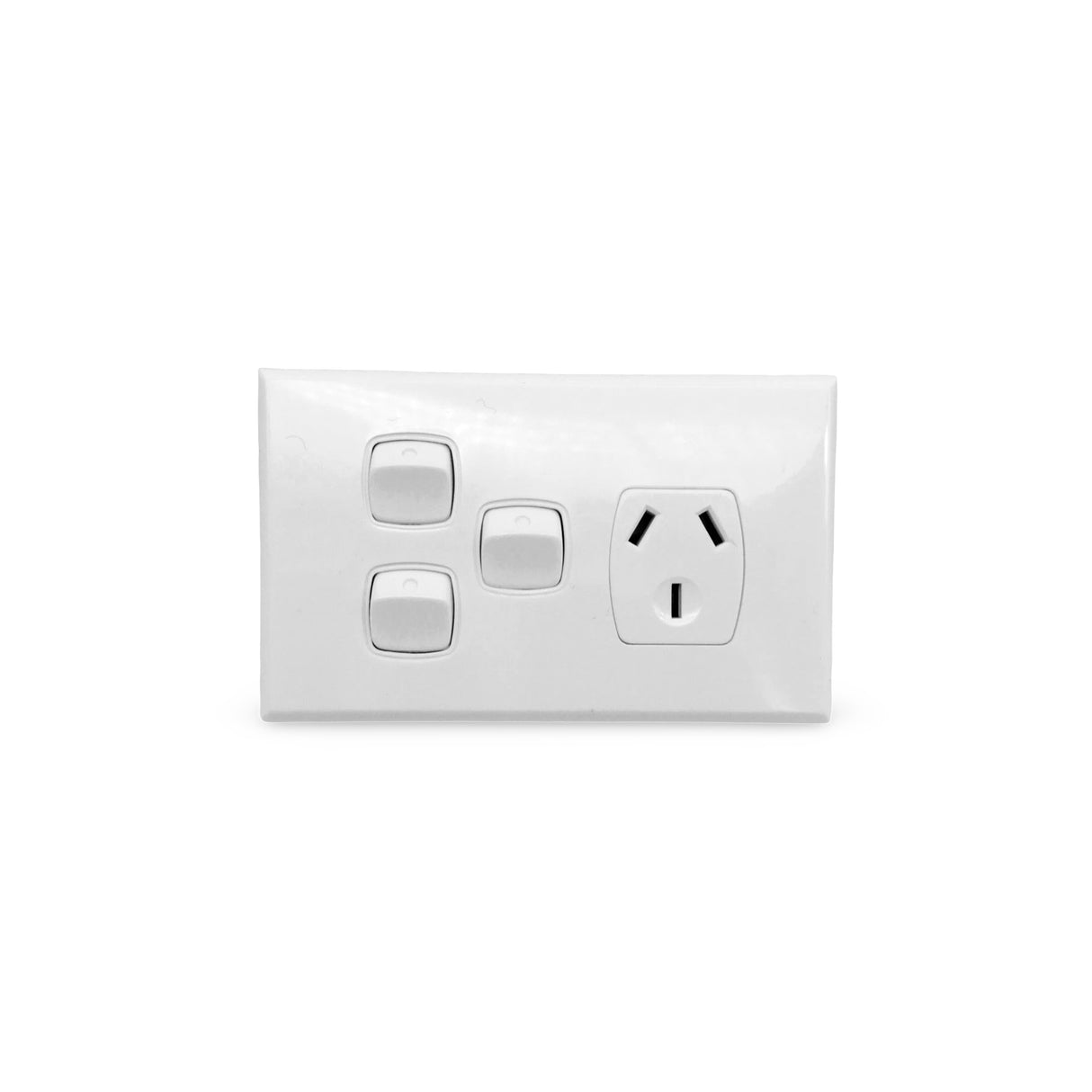 Single Power Point GPO With 2x Extra SWITCH Electric Socket Outlet 10 Amp