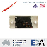 Skirting Single GPO Power Point For Generators White Narrow Switch