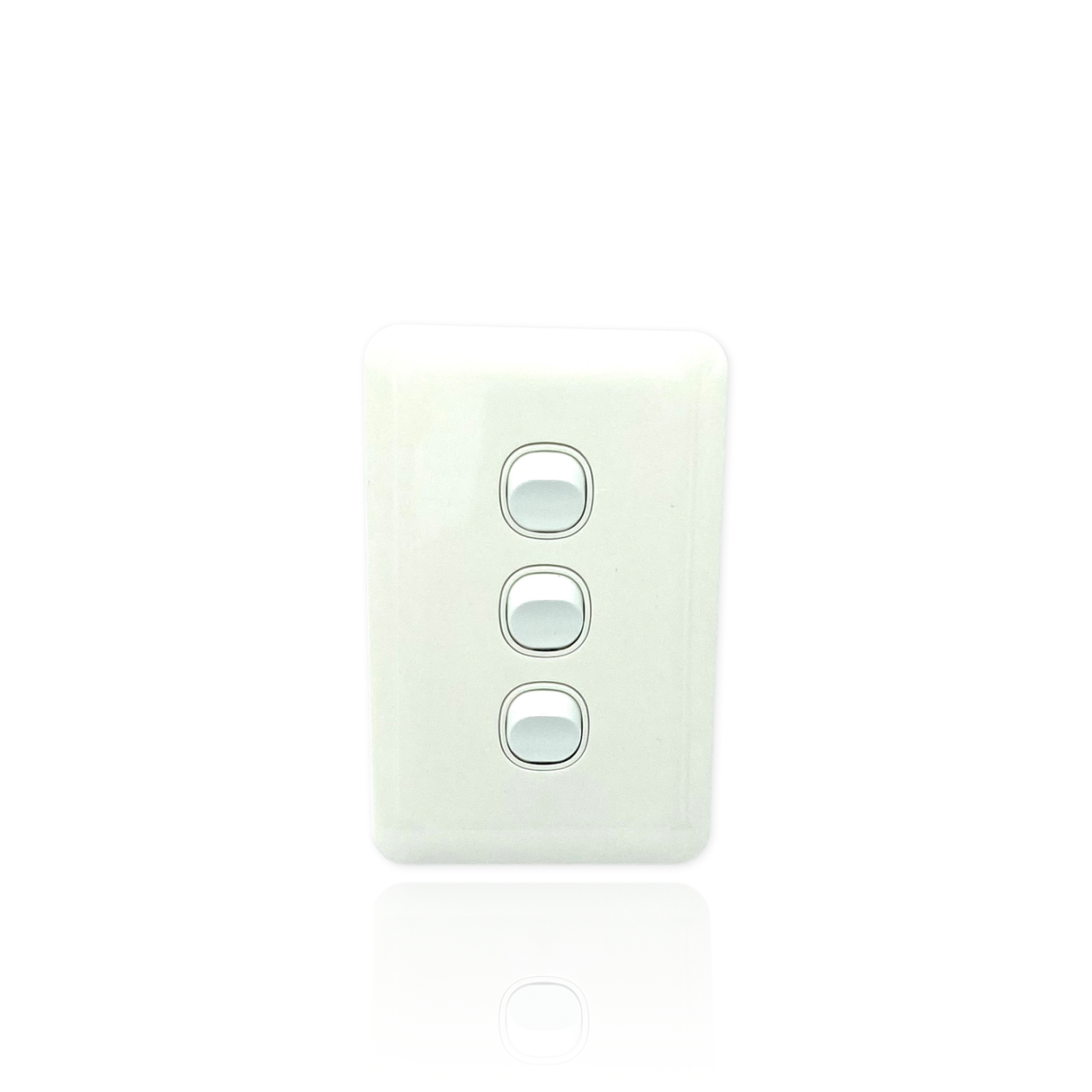 Slim Wafer 3 Gang Switch GPO White Bakelight Slimline Electrical