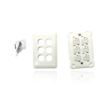 Slim Wafer 6 Gang Light Switch White Bakelight Slimline Electrical