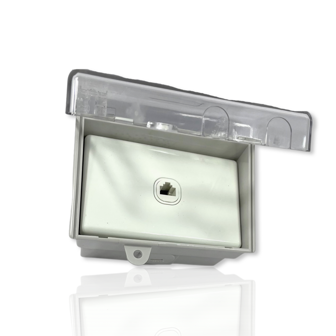 Telephone Point Weather proof Protected TEL Outlet Enclosure Lock Clear Lid GPO