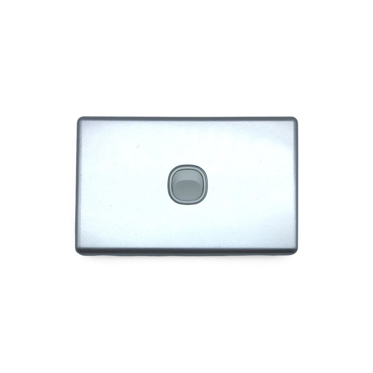 Slim Double GPO Outlet Light Switch Plate Silver Cover Metal Stainless Steel