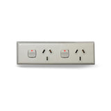 Power Point Switch GPO Socket Outlet Double 2000 White Single