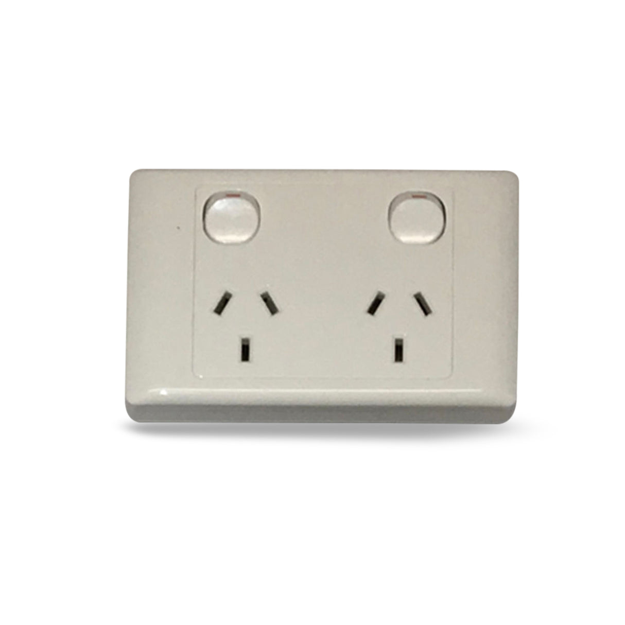 Power Point Switch GPO Socket Outlet Double 2000 White Single