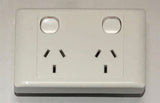 Power Point Switch GPO Socket Outlet Double 2000 White Single