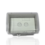 Weather proof 2 gang SWITCH &amp; Protected WATER PROOF Enclosure Lock Clear Lid GPO